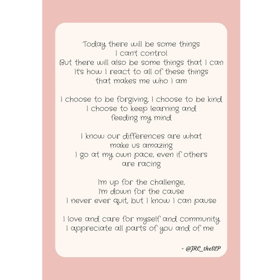 Kids Daily Poem/mantra Poster Digital Download - Etsy