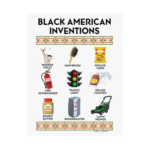 Black American Inventions Premium Matte Poster image 9