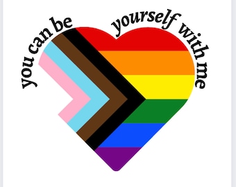 You Can Be Yourself Safe Space LGBTQIA+ PDF Poster