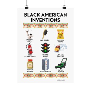 Black American Inventions Premium Matte Poster image 4