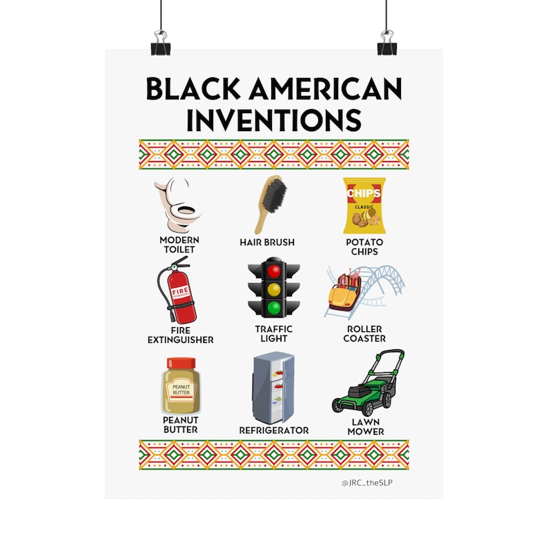 Black American Inventions Premium Matte Poster image 4