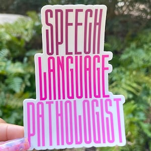Pegatina del patólogo del habla y el lenguaje (16), pegatina SLP, patólogo del habla, pegatina para computadora portátil slp