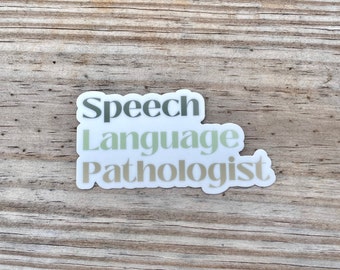 Green Speech Language Pathologist Sticker (103), SLP Sticker, Speech Sticker, SLP gift
