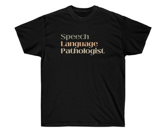 Speech Language Pathologist Green and Tan Unisex Ultra Cotton Tee