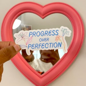 Progress Over Perfection (28), Affirmation sticker, slp sticker, slp grad student, teacher sticker, slp grad gift, slp gift