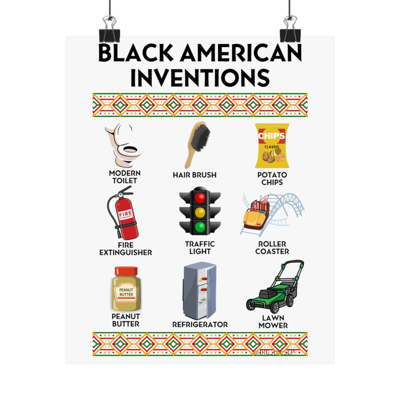 Black American Inventions Premium Matte Poster image 3