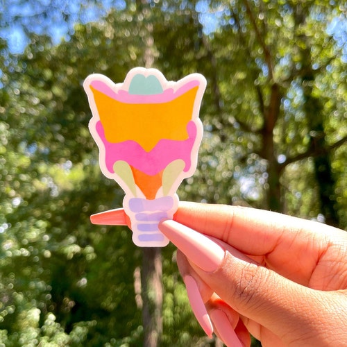 Larynx Color Block Sticker (101), SLP sticker, med slp sticker, speech pathologist, swallowologist, slp student, slp grad