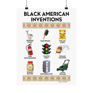 Black American Inventions Premium Matte Poster image 5