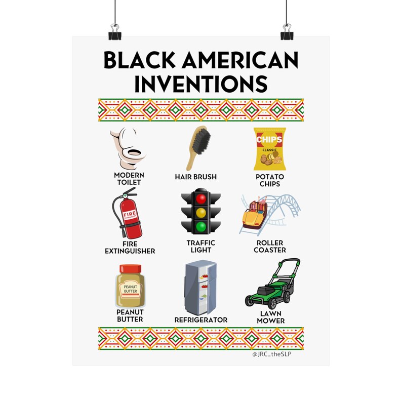 Black American Inventions Premium Matte Poster image 5