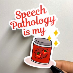 Logopedie is mijn jam sticker (40), slp sticker, logopedie sticker, slp, logopedist, slp cadeau