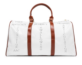 SLP Big Nine Speech Therapy SLP Bag, Waterproof Travel Therapy Bag