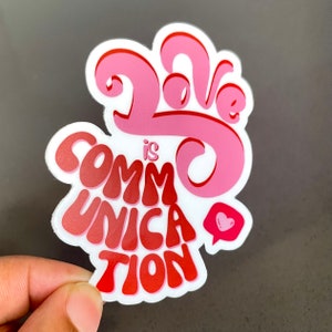 Liefde is communicatie Sticker (53), slp sticker, logopedist, taalkunde, communicatie