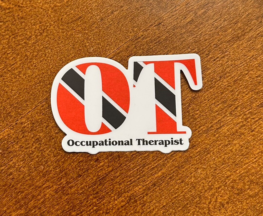 Ot Department Sticker Trinidad and Tobago Flag OT Sticker, Black OT Sticker, Occupational ...