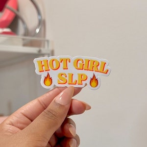 Hot Girl SLP Sticker (2), SLP Sticker, SLP Gift, Spraakpatholoog