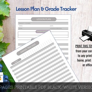 Teacher Planner Template Teacher Lesson Plan Template Etsy