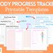 Body Progress Tracker Printable Template Body Measurement - Etsy