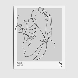 One Line Print- Man No. 3