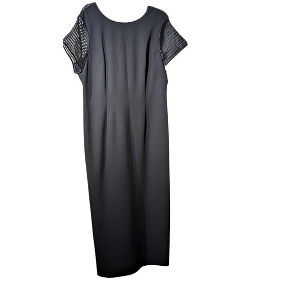 midi knee length formal dresses Mac Duggal - Black Sequined High Neck Ruffled Midi Dress main image 0