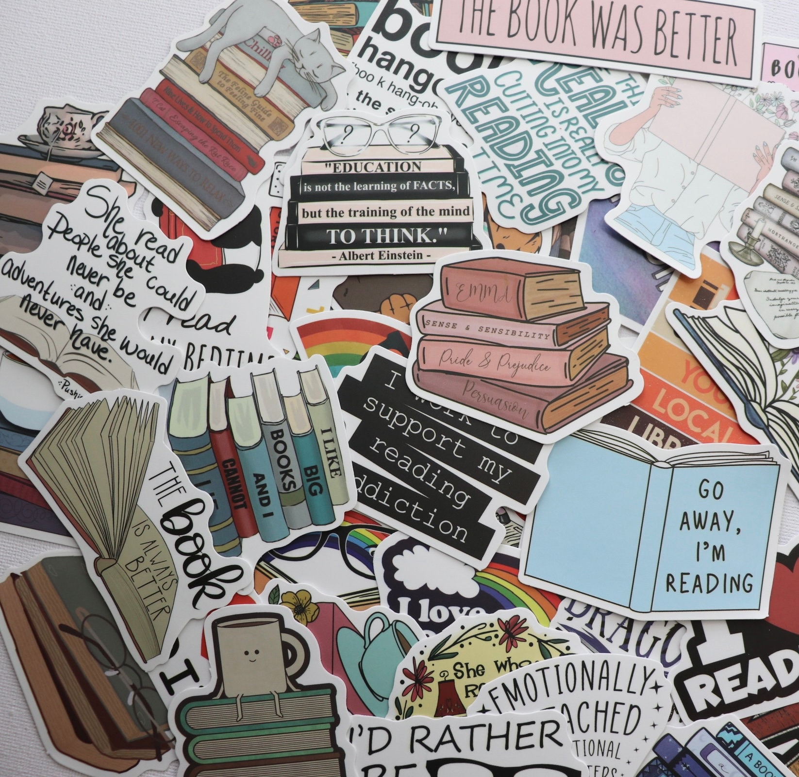 PACK OF 5 book sticker set School stickers Library stickers Etsy