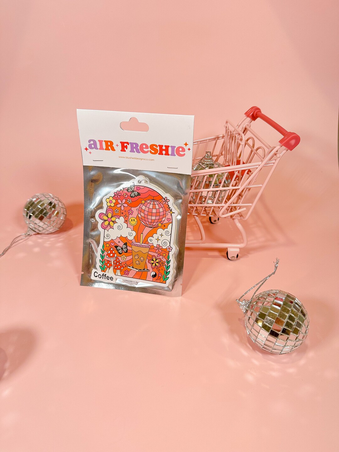 Iced Coffee Car Air Freshener Groovy Car Air Freshener Etsy