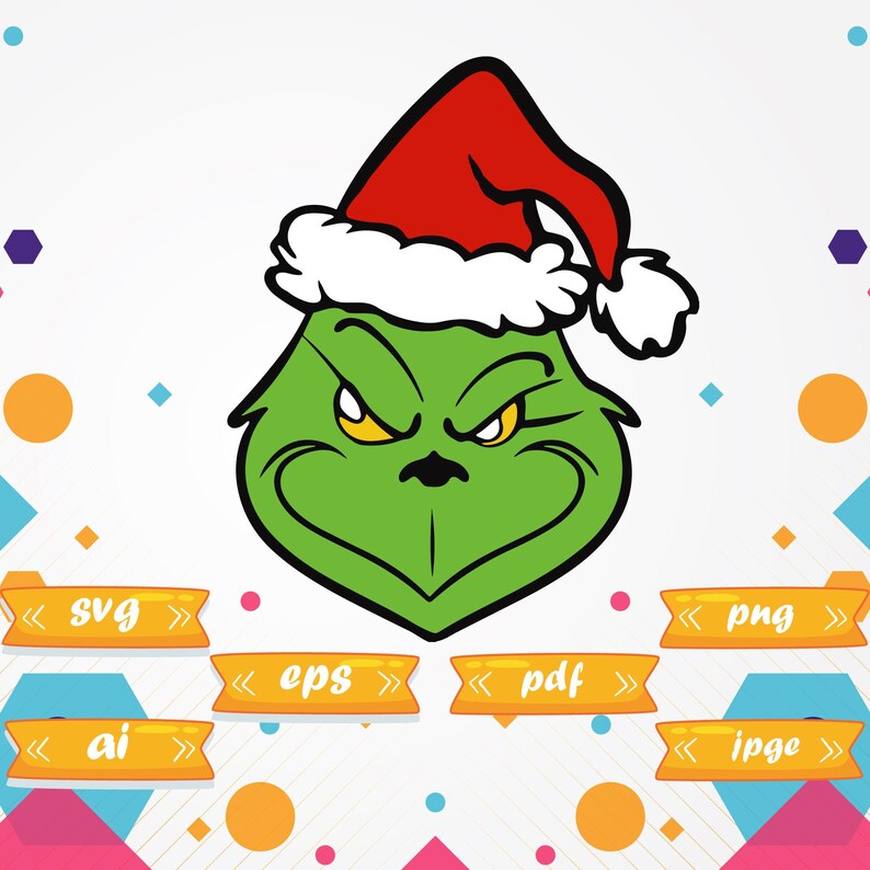 Download Grinch Face LAYERED SVG Grinch SVG grinch png Grinch | Etsy
