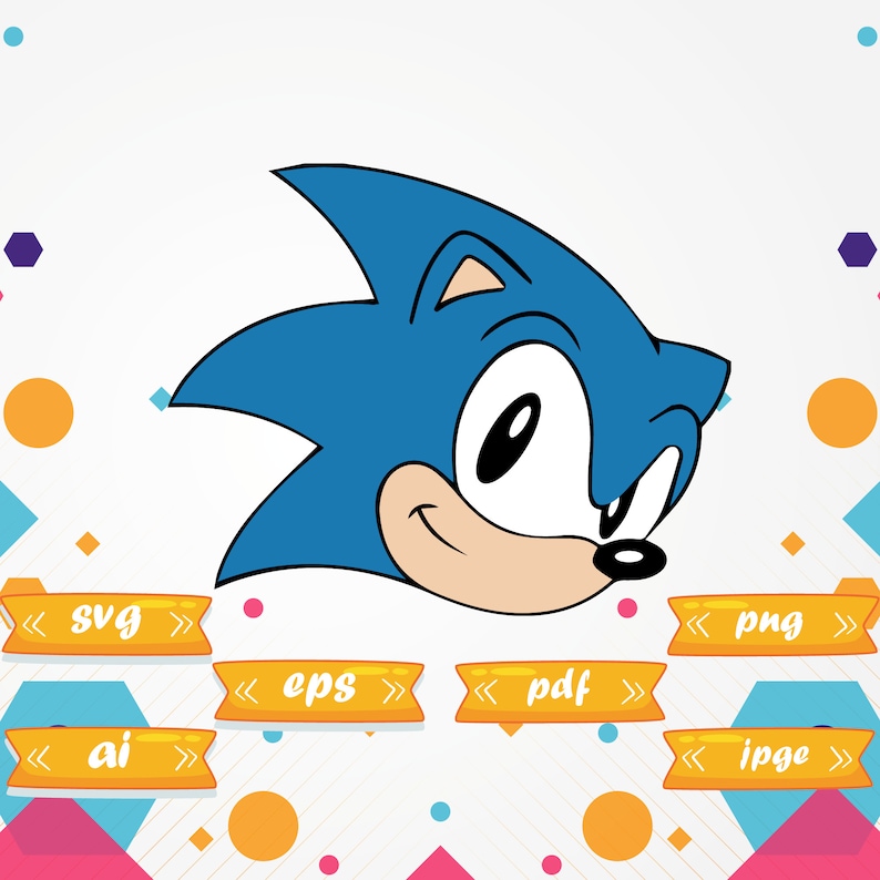 Download Sonic The HedgehogSVGcut files silhouette Cricut instant ...