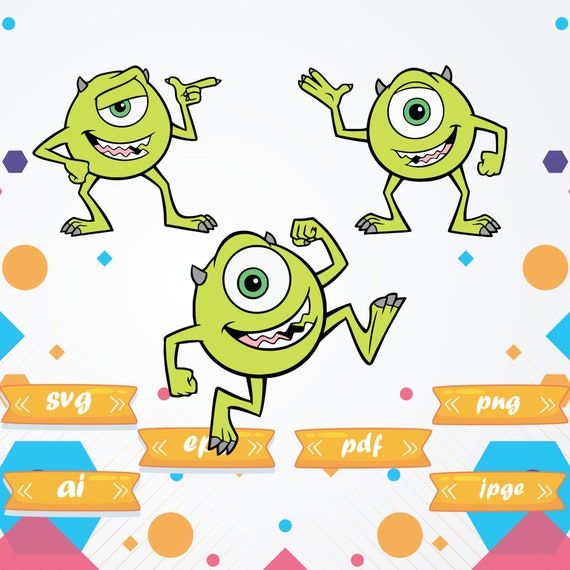 Download Mike Wazowski SVGtagliare i file silhouette Cricut file di ...
