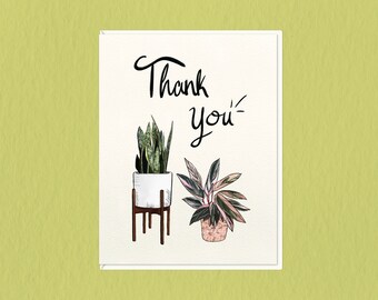 Thank You Plants | Illustrated Greeting Card | A2