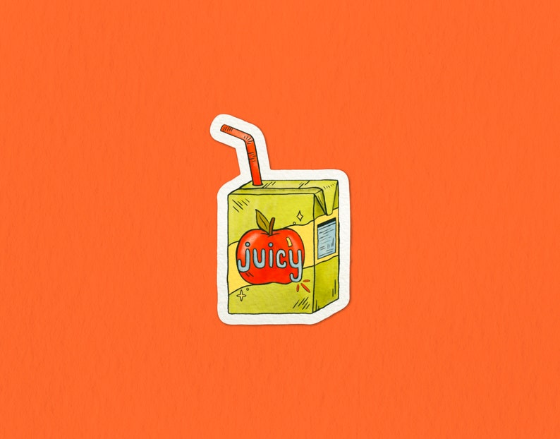 Juice Box Durable Vinyl Sticker Etsy