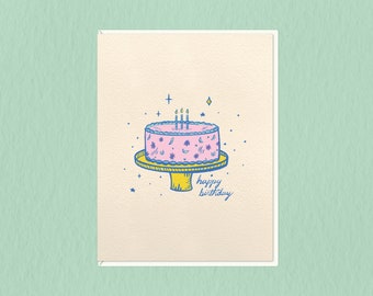 Pastel Birthday | Illustrated Greeting Card | A2