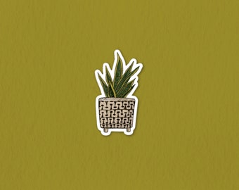 Snake Plant Sticker | Durable Vinyl Sticker