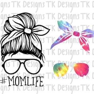 Mom life svg-png Mom bun