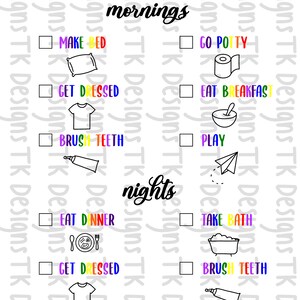 Printable Kids-toddler Chore Chart - Etsy