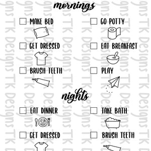 Printable Kids-toddler Chore Chart - Etsy