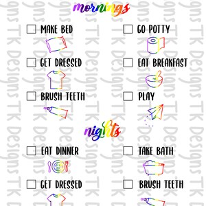 Printable Kids-toddler Chore Chart - Etsy