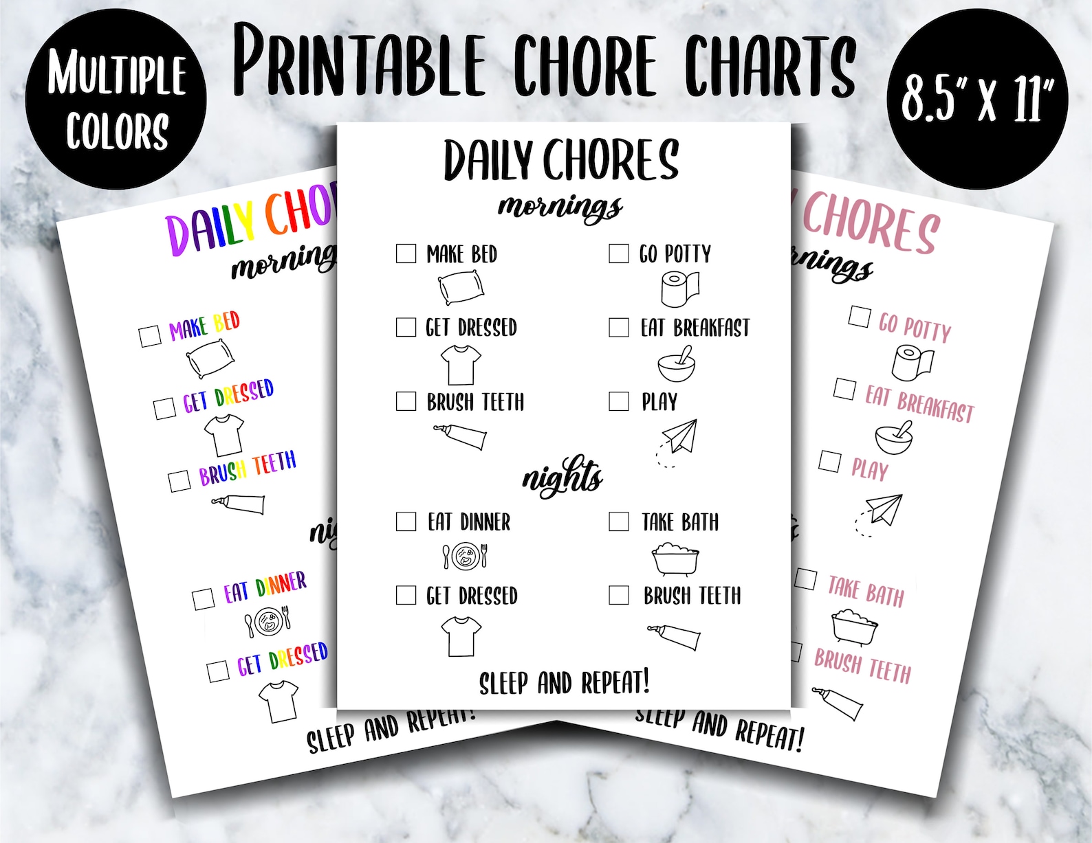 Printable Kids-toddler Chore Chart - Etsy