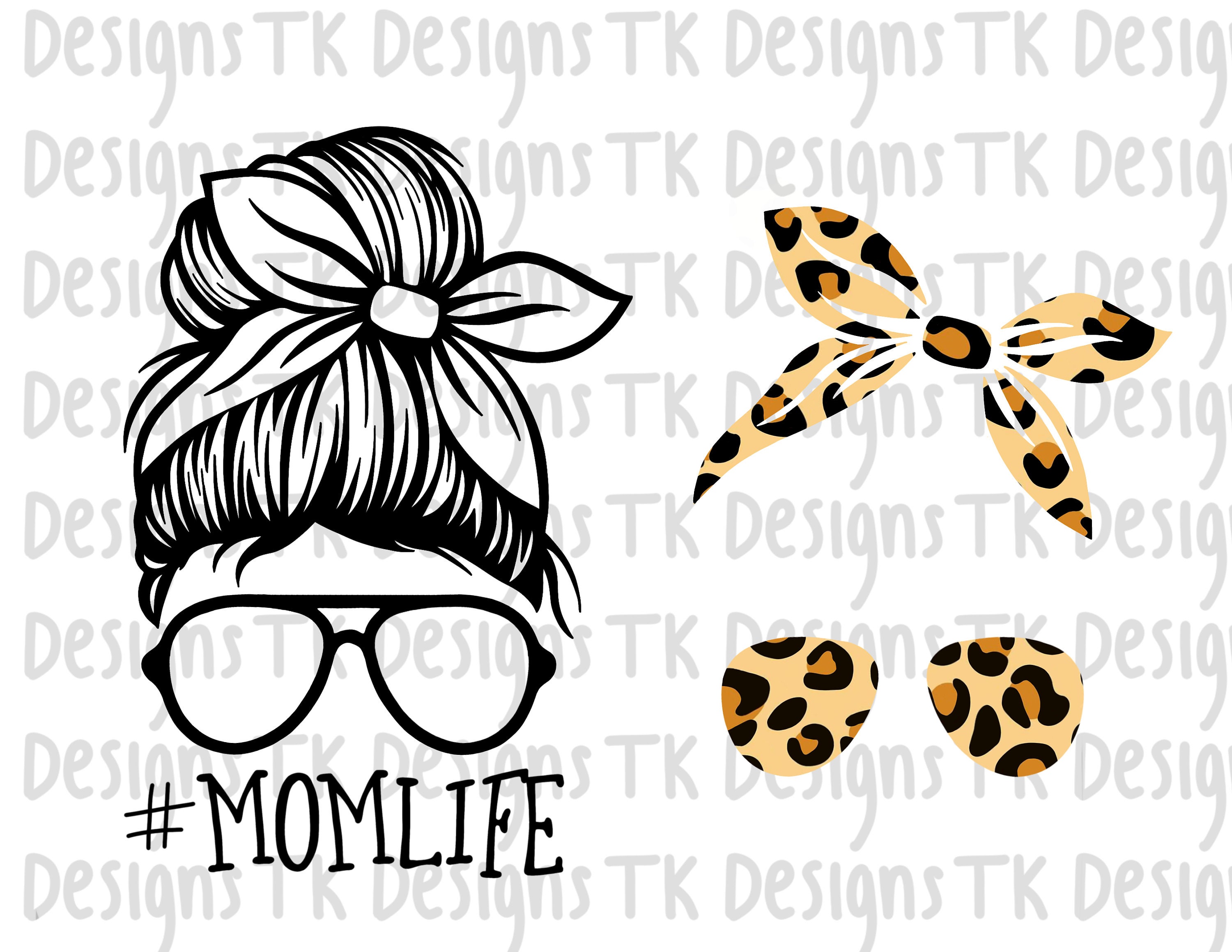 Mom life svg-png Mom bun