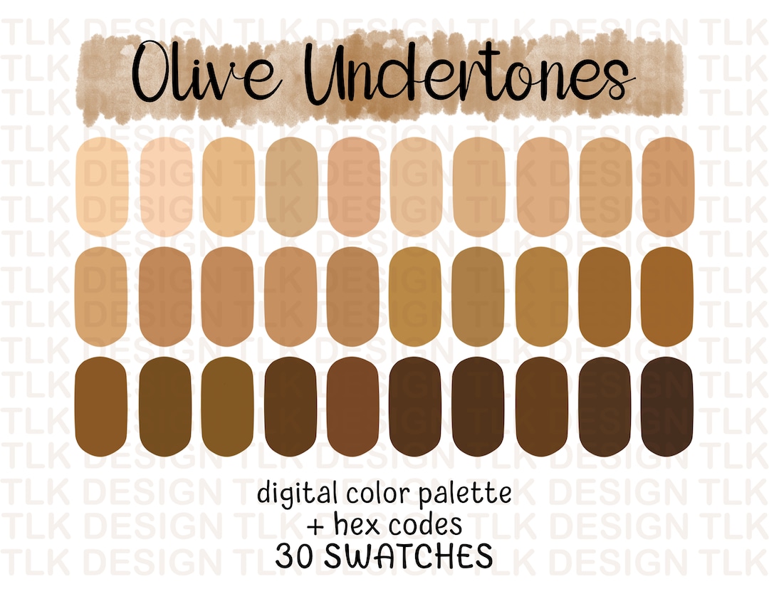 Olive Undertones Skin Digital Color Palette Procreate Etsy
