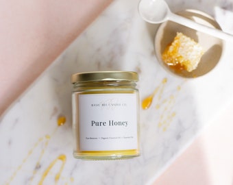 Unscented Pure Honey Beeswax Candle