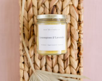 Lemongrass & Lavender Beeswax Candle