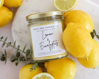 Lemon & Eucalyptus Beeswax Candle
