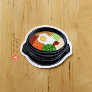 Bibimbap Sticker | 비빔밥 | 한식 | Korean food Sticker | Korea Sticker | Asian Food Sticker | Gift Sticker | Laptop Sticker
