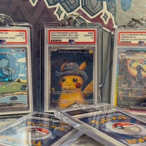 Mini Custom Graded Trading Card Keychain - Eevee, Charizard, Pikachu, and More! image 11