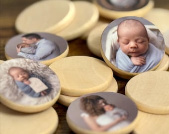 Personalized Round Photo Magnets - Custom Made Gift