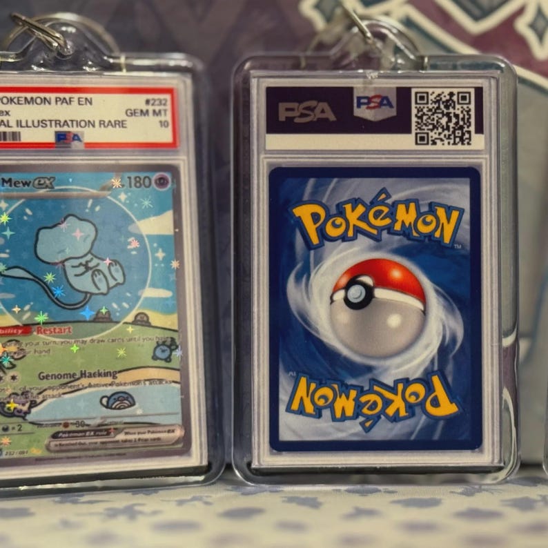 Mini Custom Graded Trading Card Keychain - Eevee, Charizard, Pikachu, and More! image 14