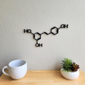 Wine Molecule | Wine Molecule Wall Decor | Alcohol Molecule Wall Art | Whiskey Molecule Wall Art | Bourbon Molecule | Resveratrol Molecule