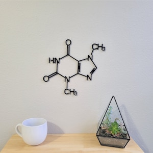 Chocolate Molecule Wall Decor | Chocolate Molecule Wall Art | Theobromine Molecule | Molecule Wall Sign | Hanging Wall Art | 3D Printed Art