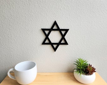 Star of David Wall Art | Star of David Religious Wall Decor | Jewish Wall Art | Judaism Decor | Hexagram | God Isreal Torah | Magen David