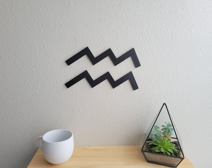 Aquarius Zodiac Sign Wall Art | 3D Printed Horoscope Decor