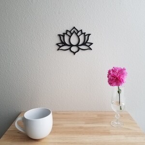 3D Printed Lotus Flower Wall Art | Modern Nature Decor - Etsy